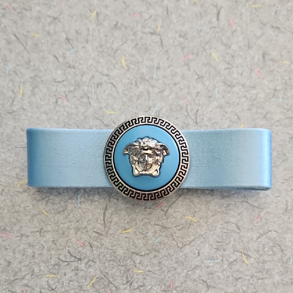 Versace Light Blue Medusa Hair Clip
